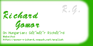 richard gomor business card